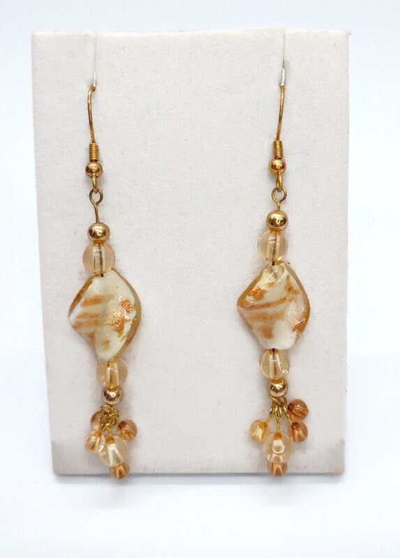 Gold dangle earrings